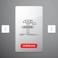 Build, design, develop, tool, tools Line Icon in Carousal Pagination Slider Design & Red Download Button Royalty Free Stock Photo