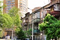 A build eclecticism in town is an old and new house in one street