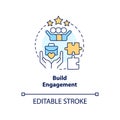 Build employee engagement concept icon