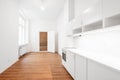 build in kitchen or kitchenette in new apartment room Royalty Free Stock Photo