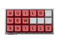 Build New skills symbol. Concept word Build New skills on Computer keyboard keys.Build New skills Royalty Free Stock Photo