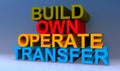 Build own operate transfer on blue Royalty Free Stock Photo