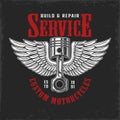 Build and repair motorcycle service label