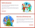 Build Snowman, Decorate Christmas Tree Web Pages