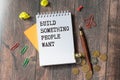 Build something people want. text on white notepad Royalty Free Stock Photo