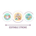 Build strong relationship loop concept icon