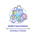 Build team culture concept icon