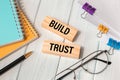 BUILD TRUST - words written on wooden blocks