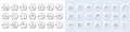 Build, Voice wave and Customer satisfaction line icons. For web app, printing. Line icons. Vector