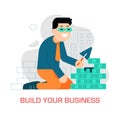 Building and Growing Business Concept Royalty Free Stock Photo