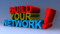 Build your network on blue Royalty Free Stock Photo