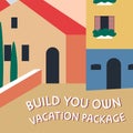 Build your own vacation package, traveling and fun Royalty Free Stock Photo