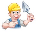 Builder Bricklayer Construction Worker Trowel Tool Royalty Free Stock Photo