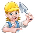 Builder Bricklayer Construction Worker Trowel Tool Royalty Free Stock Photo