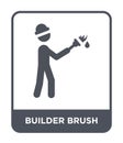 builder brush icon in trendy design style. builder brush icon isolated on white background. builder brush vector icon simple and Royalty Free Stock Photo