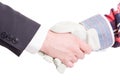Builder and contractor hand shake