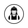 Builder, contractor, worker icon / black color