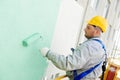 Builder facade painter at work Royalty Free Stock Photo