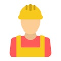 Builder flat icon, build and repair, construction