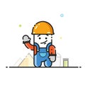 Builder flat icon