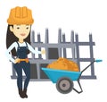 Builder giving thumb up vector illustration. Royalty Free Stock Photo