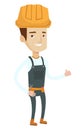 Builder giving thumb up vector illustration. Royalty Free Stock Photo