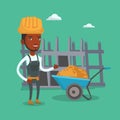 Builder giving thumb up vector illustration. Royalty Free Stock Photo