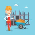 Builder giving thumb up vector illustration. Royalty Free Stock Photo