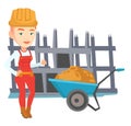 Builder giving thumb up vector illustration. Royalty Free Stock Photo