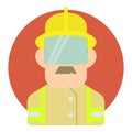 Builder icon, flat style Royalty Free Stock Photo