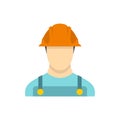 Builder icon, flat style Royalty Free Stock Photo