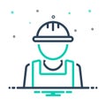 Mix icon for Builder, manufacturer and producer Royalty Free Stock Photo