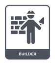 builder icon in trendy design style. builder icon isolated on white background. builder vector icon simple and modern flat symbol Royalty Free Stock Photo