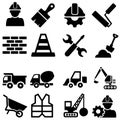 Builder icon vector set. worker illustration sign collection. construction symbol. Royalty Free Stock Photo