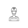 Builder line icon, build repair Royalty Free Stock Photo