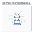 Builder line icon Royalty Free Stock Photo