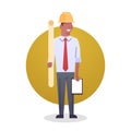 Builder Man Icon Engeneer Occupation Arcitect