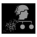 White Dissolved Dotted Halftone Builder Management Links Icon