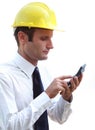 Builder manager at work Royalty Free Stock Photo
