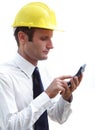 Builder manager at work Royalty Free Stock Photo