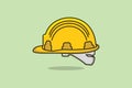 Builder Safety Helmet vector illustration.