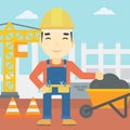 Builder showing thumbs up. Royalty Free Stock Photo