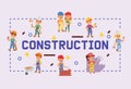 Builder vector constructor children character building construction design illustration backdrop of worker contractor