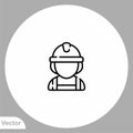 Builder vector icon sign symbol Royalty Free Stock Photo