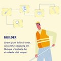 Builder Vector Poster Template with Text Space