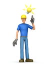 Builder visited idea Royalty Free Stock Photo