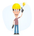 Builder visited idea Royalty Free Stock Photo
