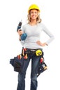 Builder woman Royalty Free Stock Photo