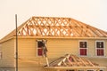 Builder on Wooden House