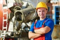 Builder worker at construction site Royalty Free Stock Photo